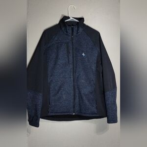 Elevate Sport Blue Softhell Zip Front Jacket Sz (L)